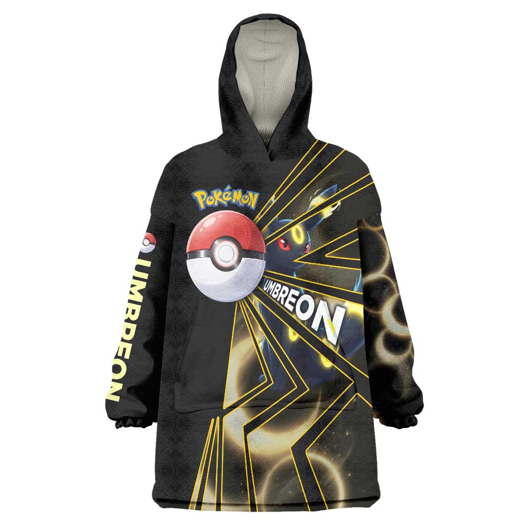 Umbreon Poké Wearable Blanket Hoodie Lunar Eclipse Comic Style