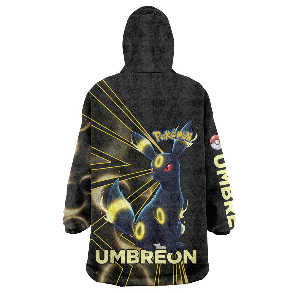 Umbreon Poké Wearable Blanket Hoodie Lunar Eclipse Comic Style