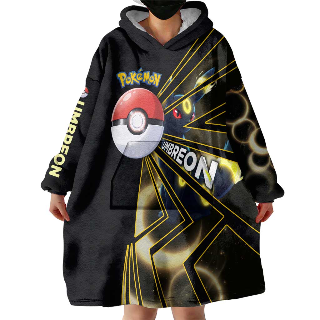 Umbreon Poké Wearable Blanket Hoodie Lunar Eclipse Comic Style