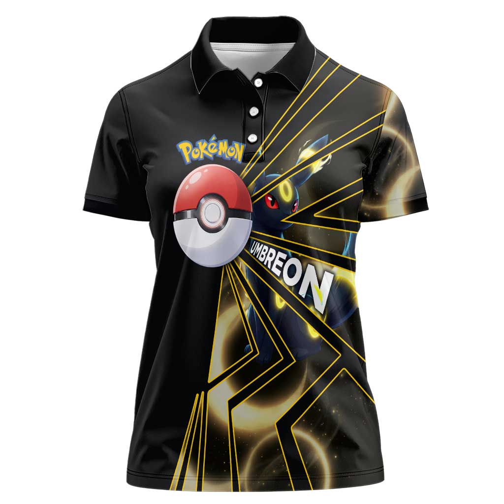 Umbreon Poké Women Polo Shirt Lunar Eclipse Comic Style
