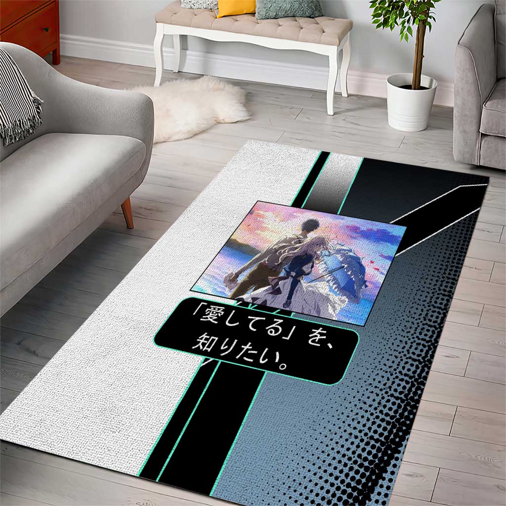Violet Evergarden Area Rug Emotional Anime Romanticism Style