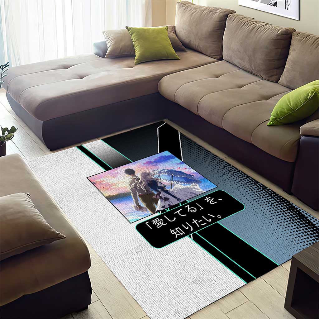 Violet Evergarden Area Rug Emotional Anime Romanticism Style