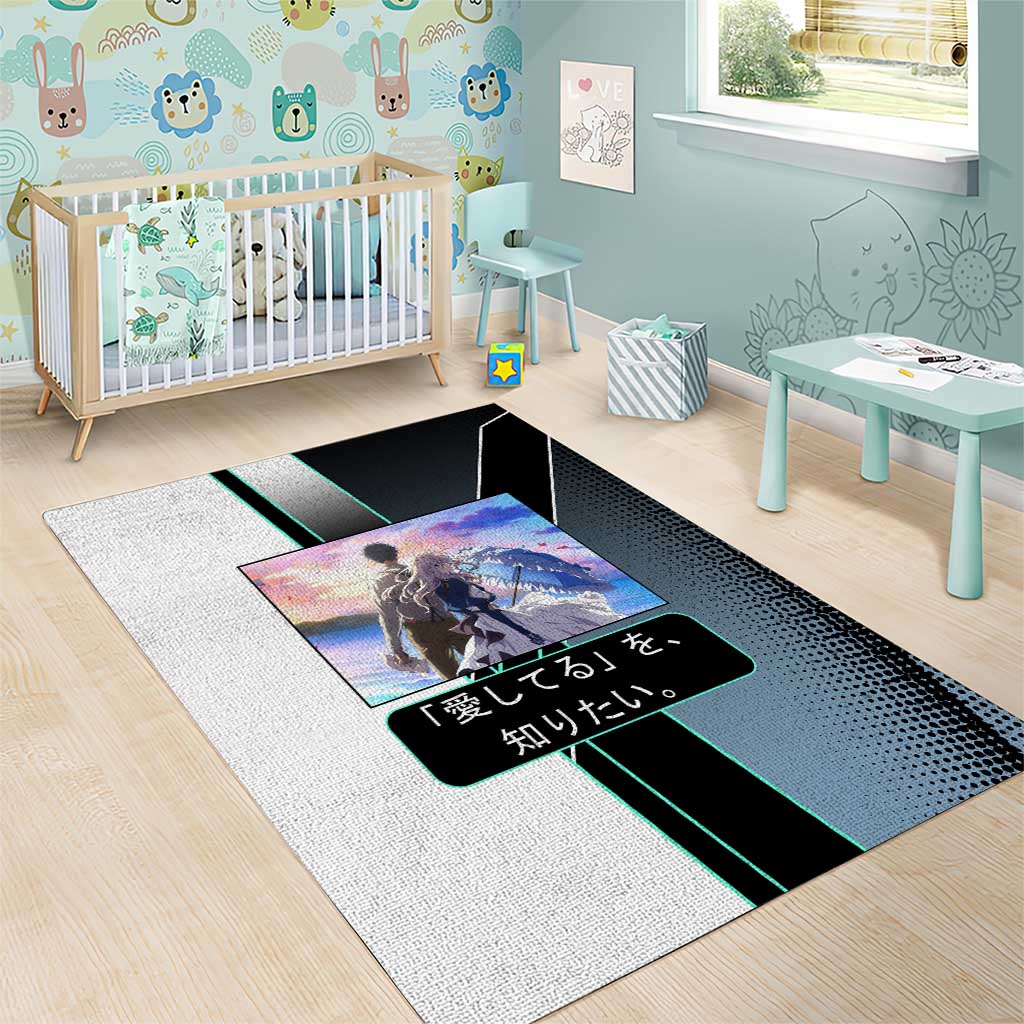 Violet Evergarden Area Rug Emotional Anime Romanticism Style