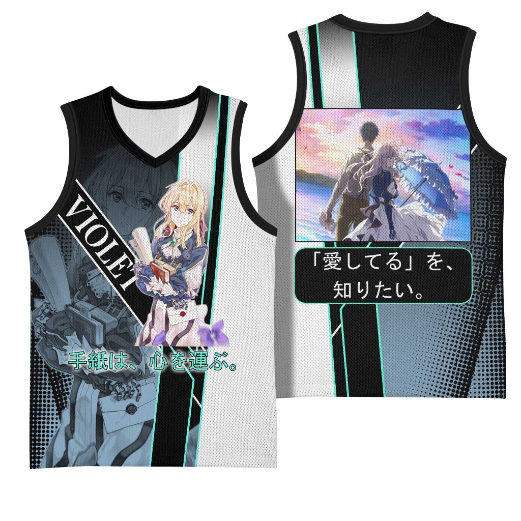 Violet Evergarden Basketball Jersey Emotional Anime Romanticism Style