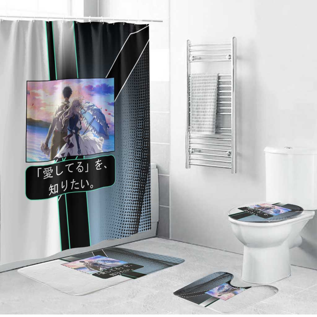 Violet Evergarden Bathroom Set Emotional Anime Romanticism Style