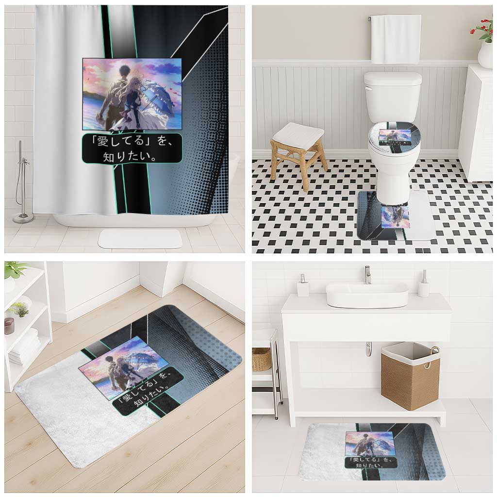 Violet Evergarden Bathroom Set Emotional Anime Romanticism Style