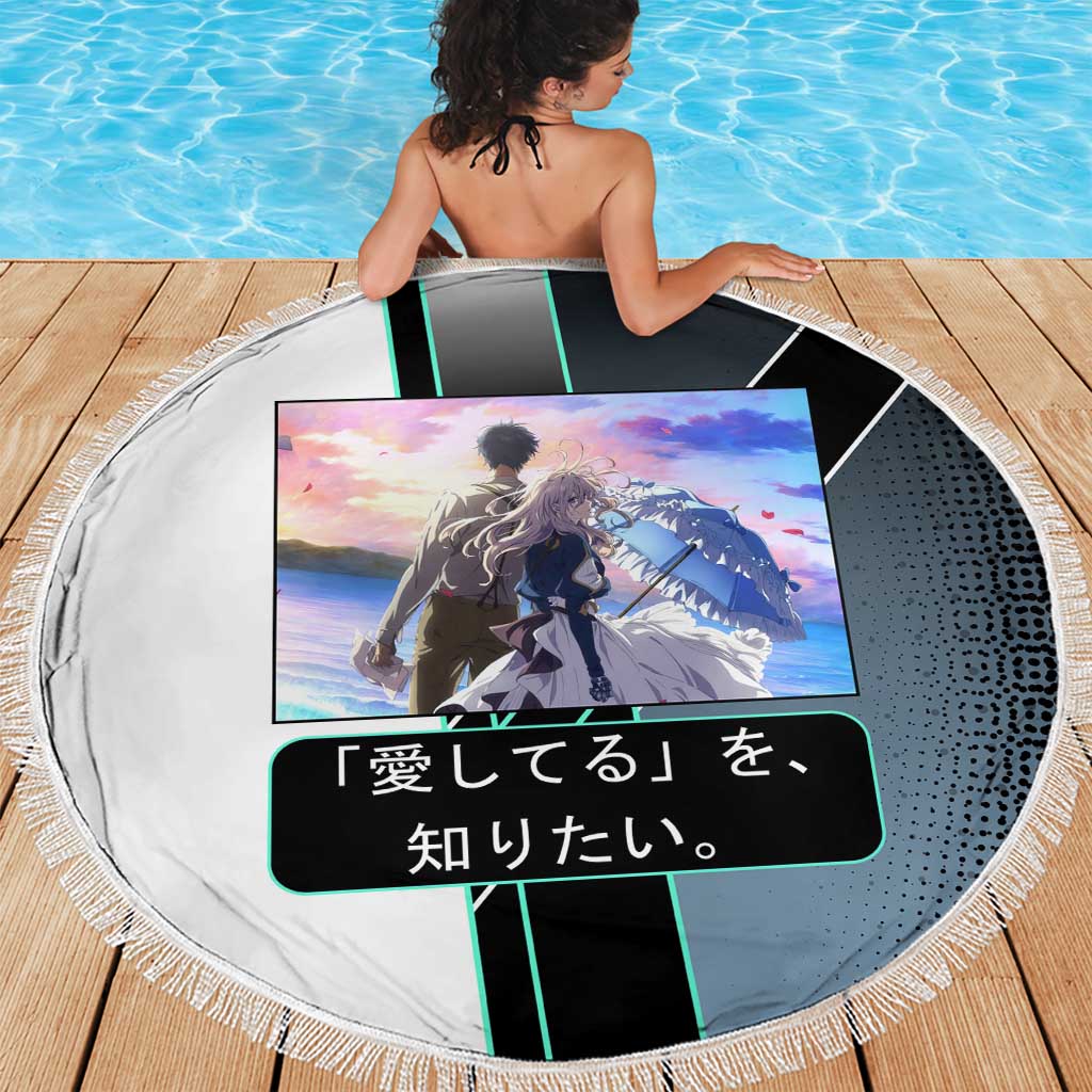Violet Evergarden Beach Blanket Emotional Anime Romanticism Style