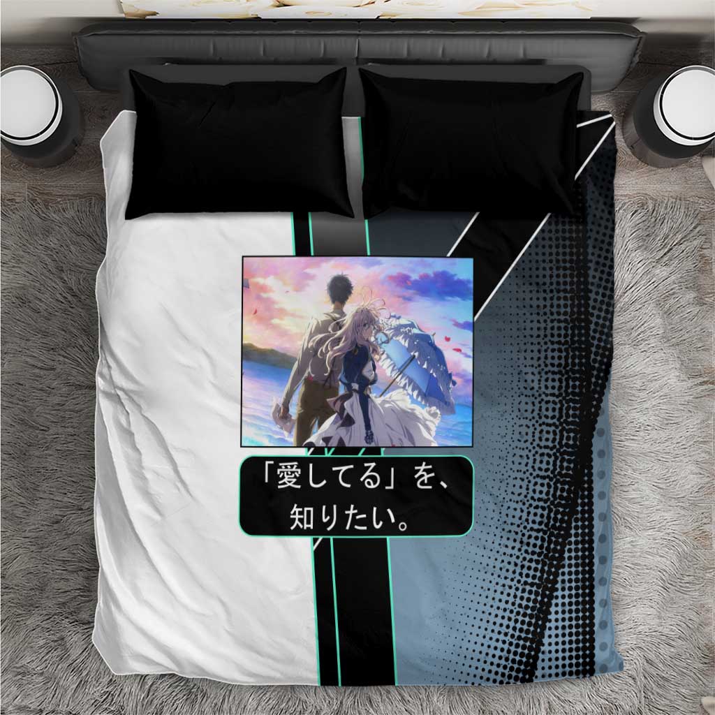Violet Evergarden Bedding Set Emotional Anime Romanticism Style