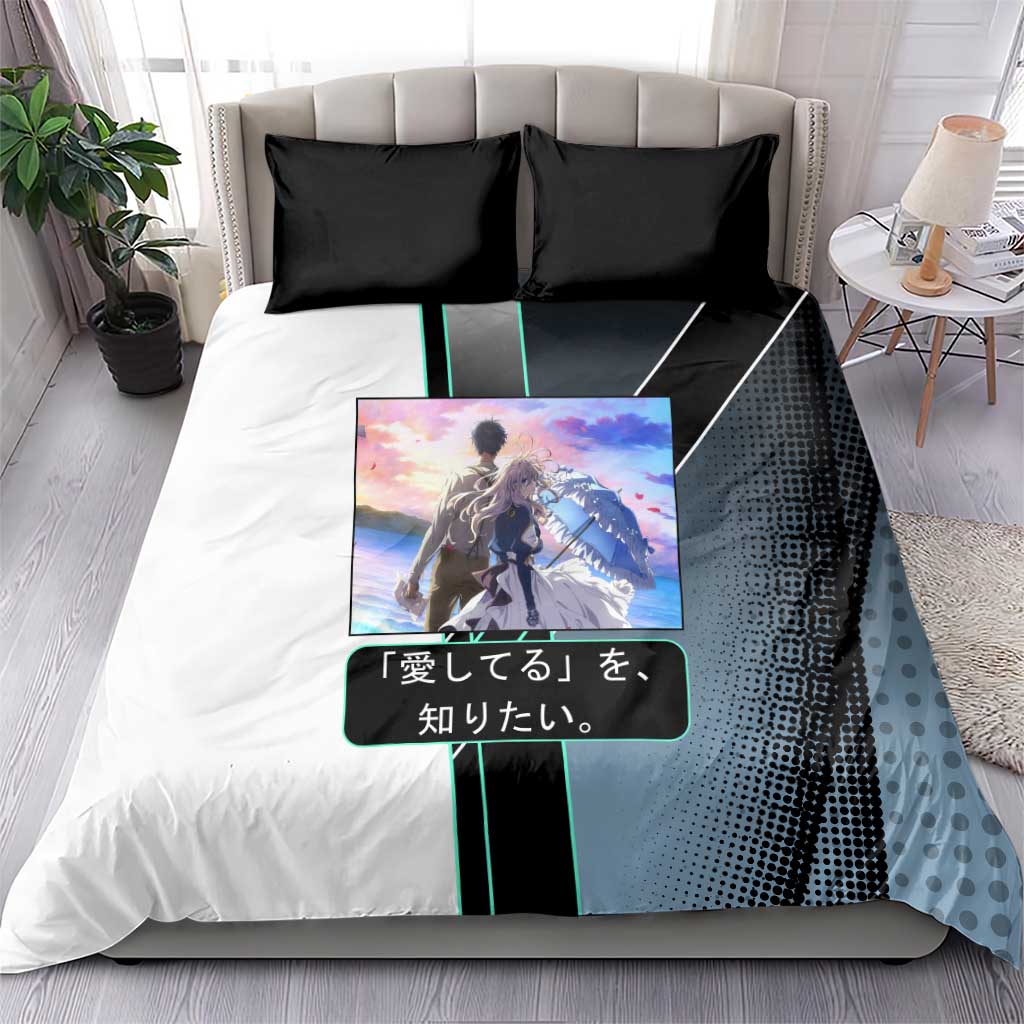 Violet Evergarden Bedding Set Emotional Anime Romanticism Style