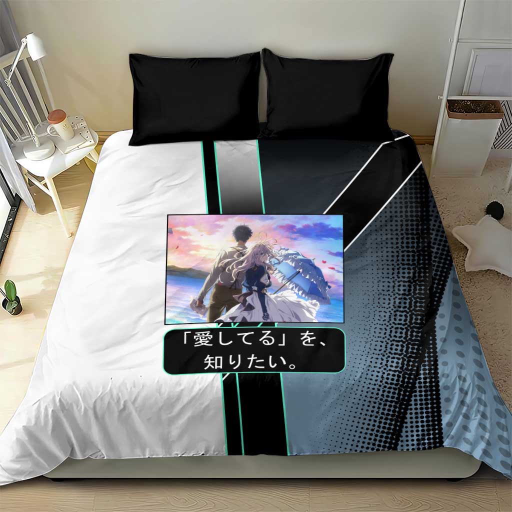 Violet Evergarden Bedding Set Emotional Anime Romanticism Style