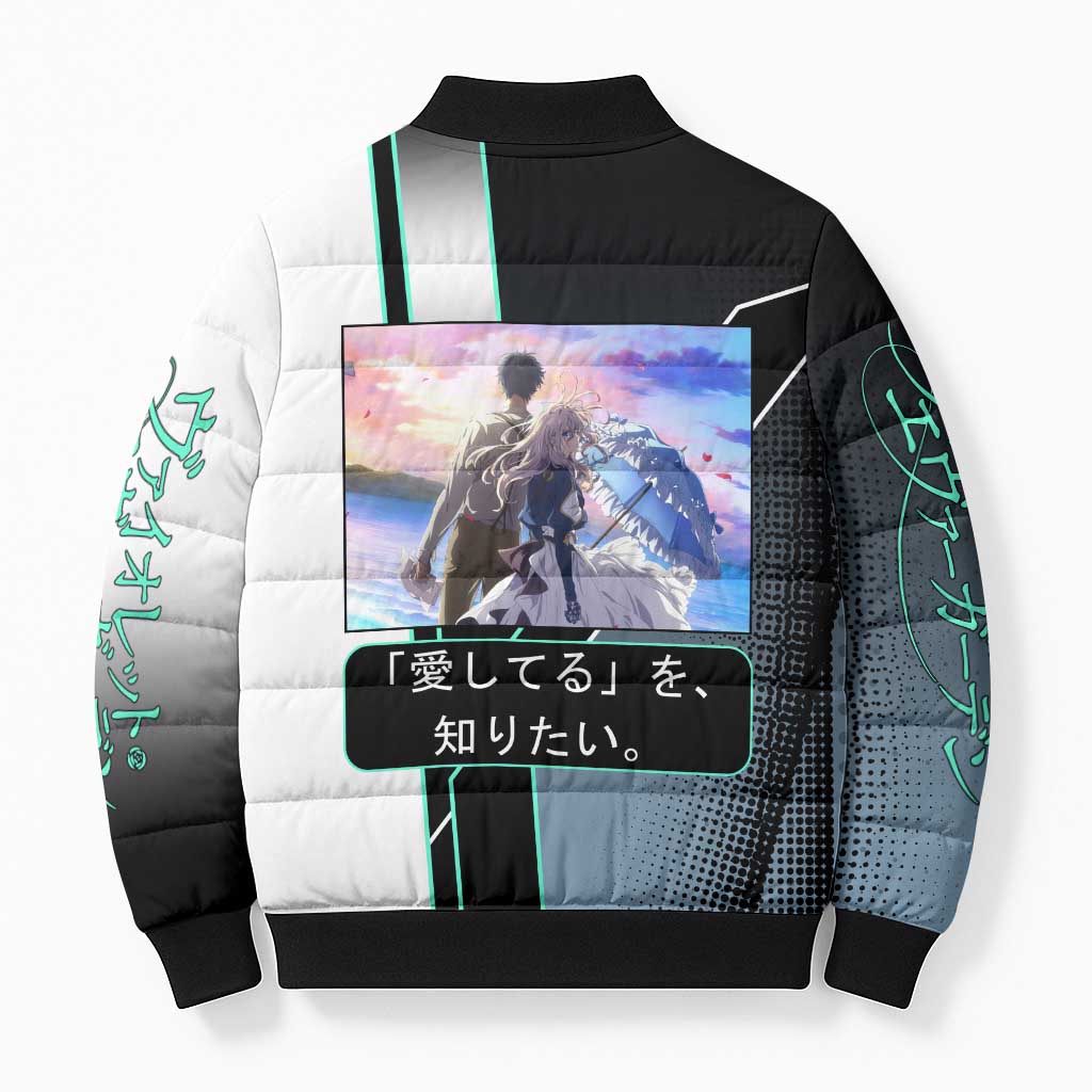Violet Evergarden Bomber Puffer Jacket Emotional Anime Romanticism Style