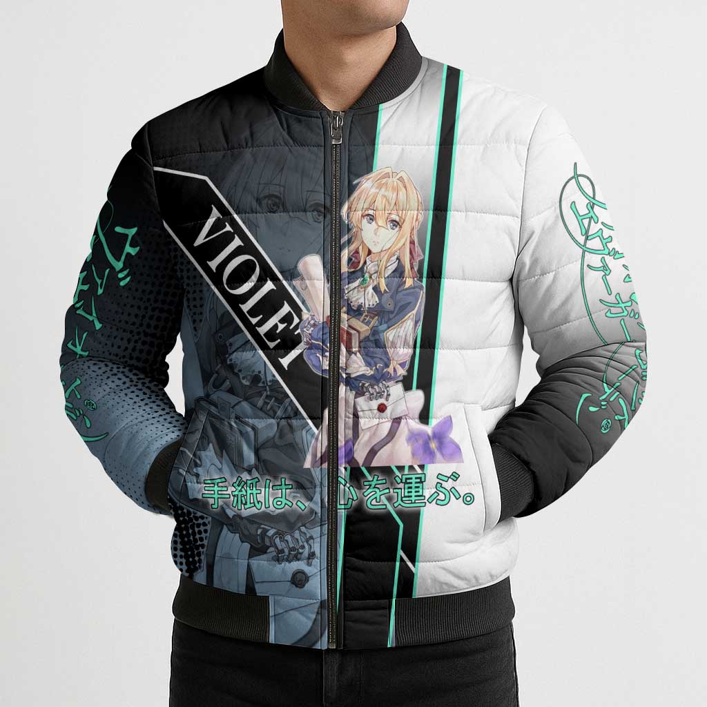 Violet Evergarden Bomber Puffer Jacket Emotional Anime Romanticism Style