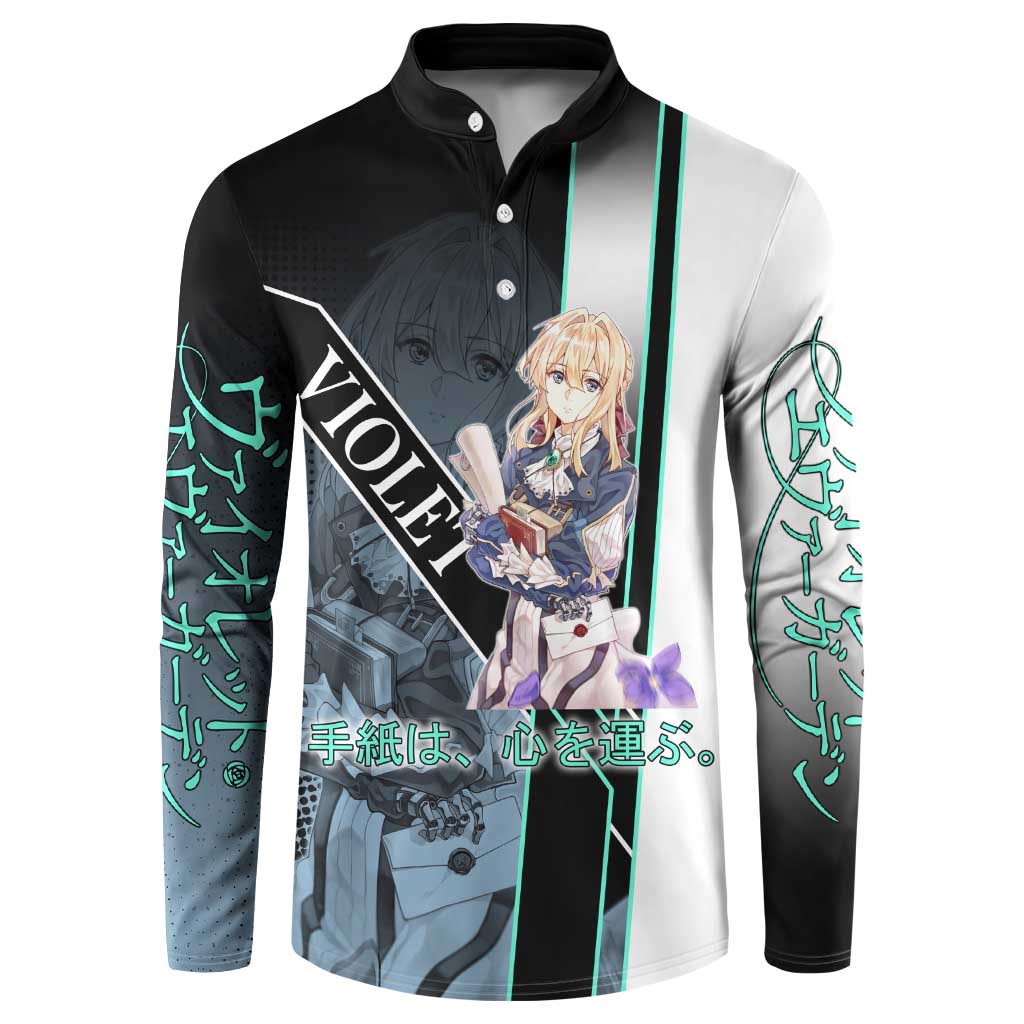 Violet Evergarden Button Sweatshirt Emotional Anime Romanticism Style