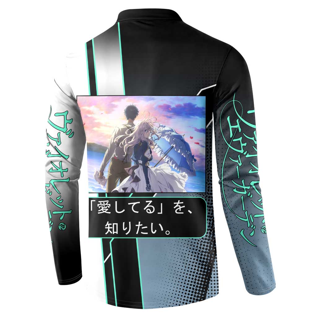 Violet Evergarden Button Sweatshirt Emotional Anime Romanticism Style