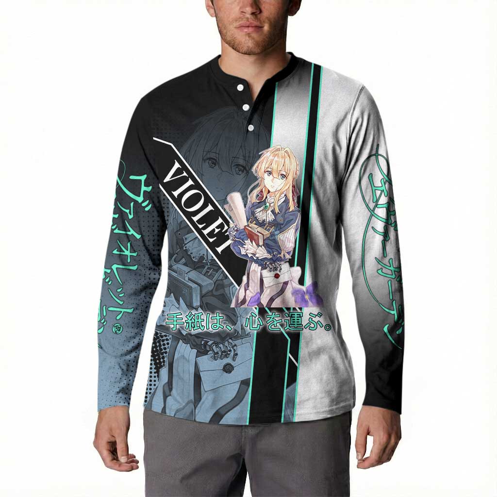 Violet Evergarden Button Sweatshirt Emotional Anime Romanticism Style
