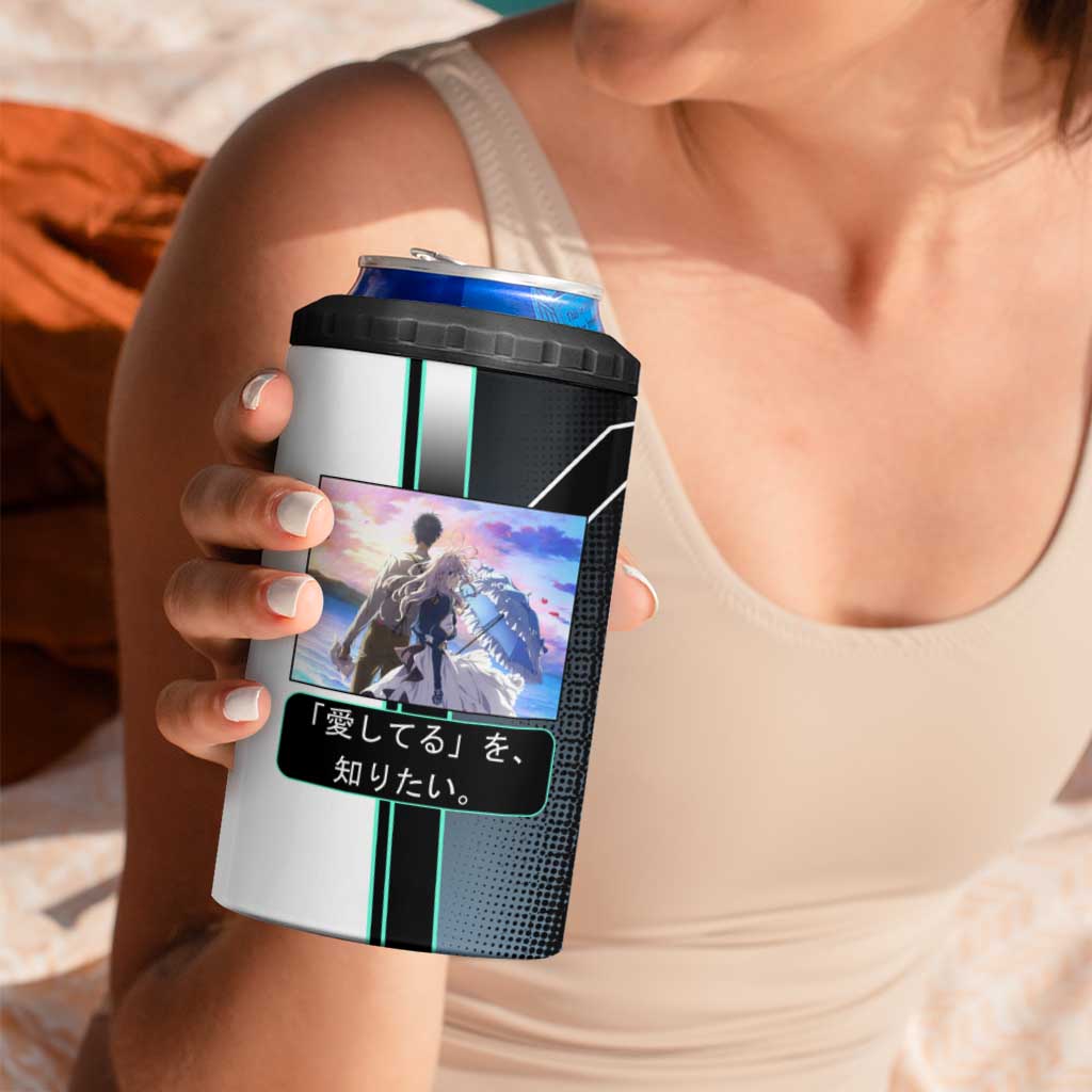 Violet Evergarden 4 in 1 Can Cooler Tumbler Emotional Anime Romanticism Style
