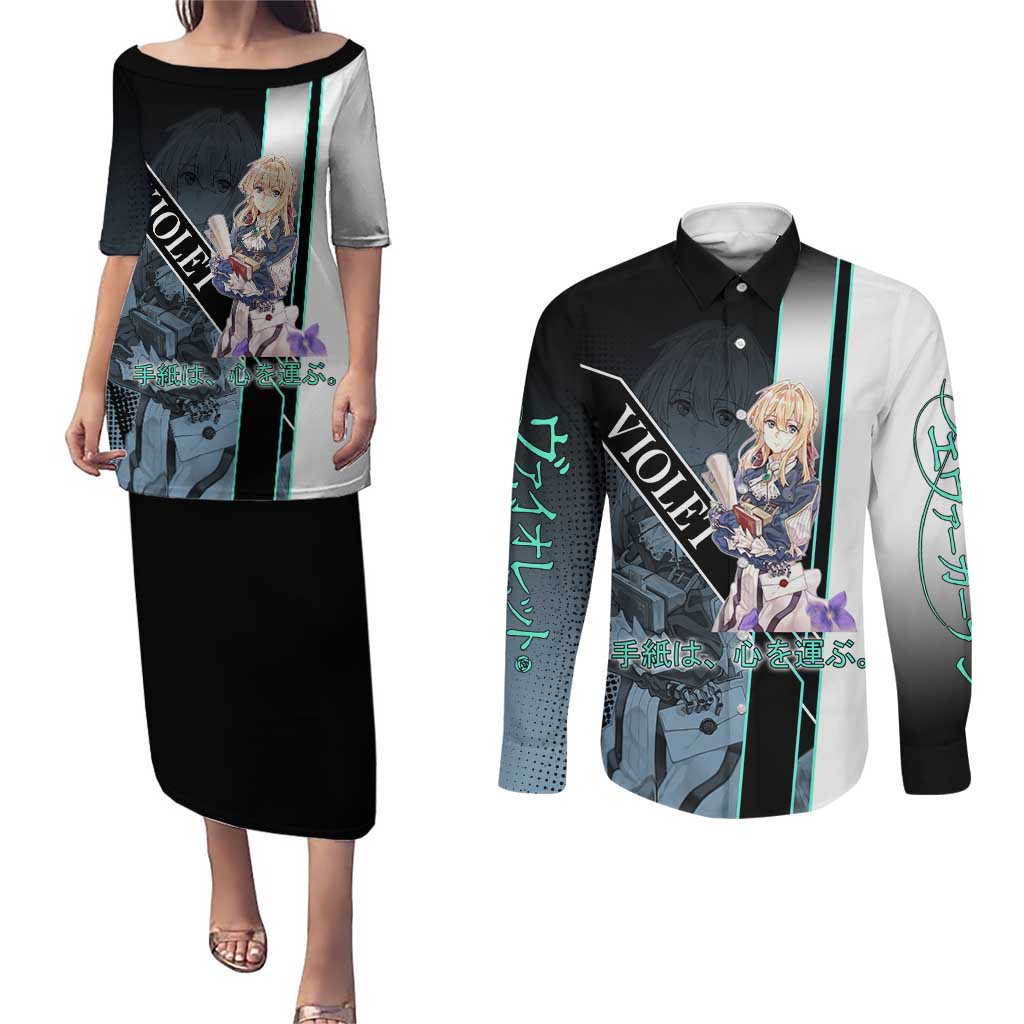 Violet Evergarden Couples Matching Puletasi and Long Sleeve Button Shirt Emotional Anime Romanticism Style