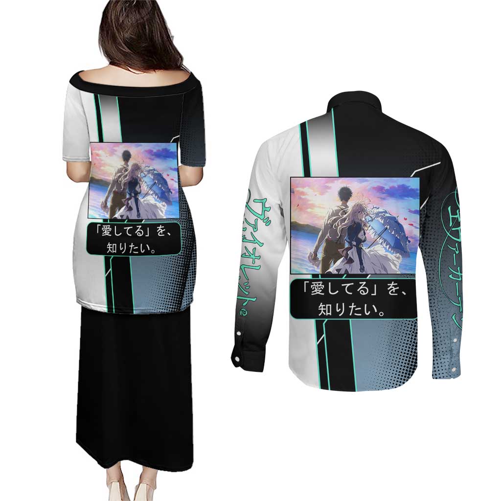 Violet Evergarden Couples Matching Puletasi and Long Sleeve Button Shirt Emotional Anime Romanticism Style