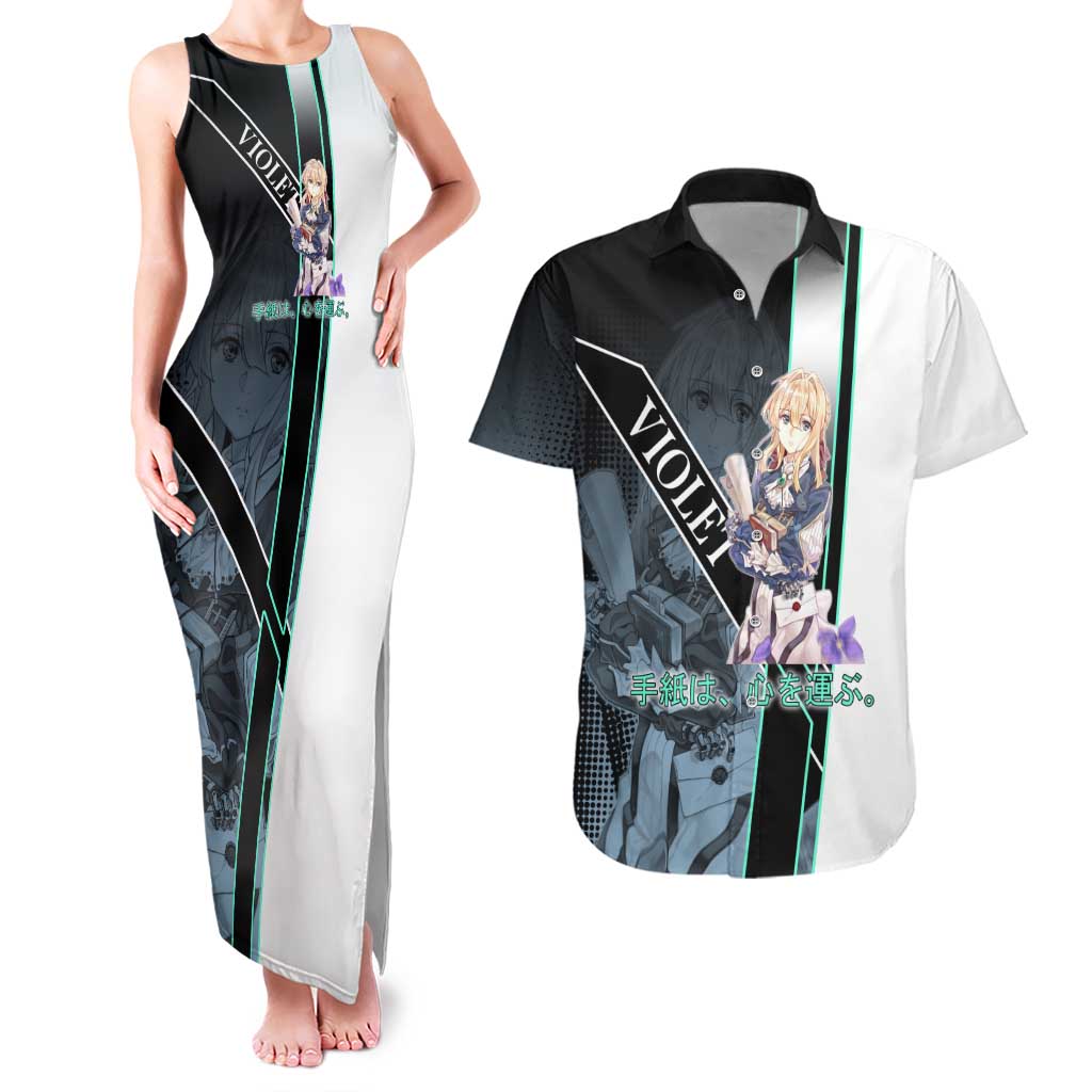 Violet Evergarden Couples Matching Tank Maxi Dress and Hawaiian Shirt Emotional Anime Romanticism Style