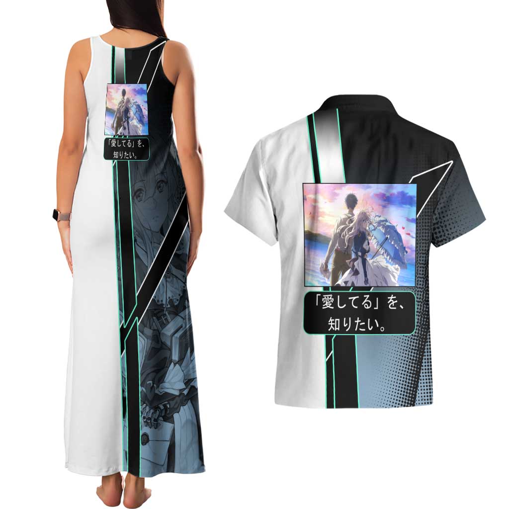 Violet Evergarden Couples Matching Tank Maxi Dress and Hawaiian Shirt Emotional Anime Romanticism Style