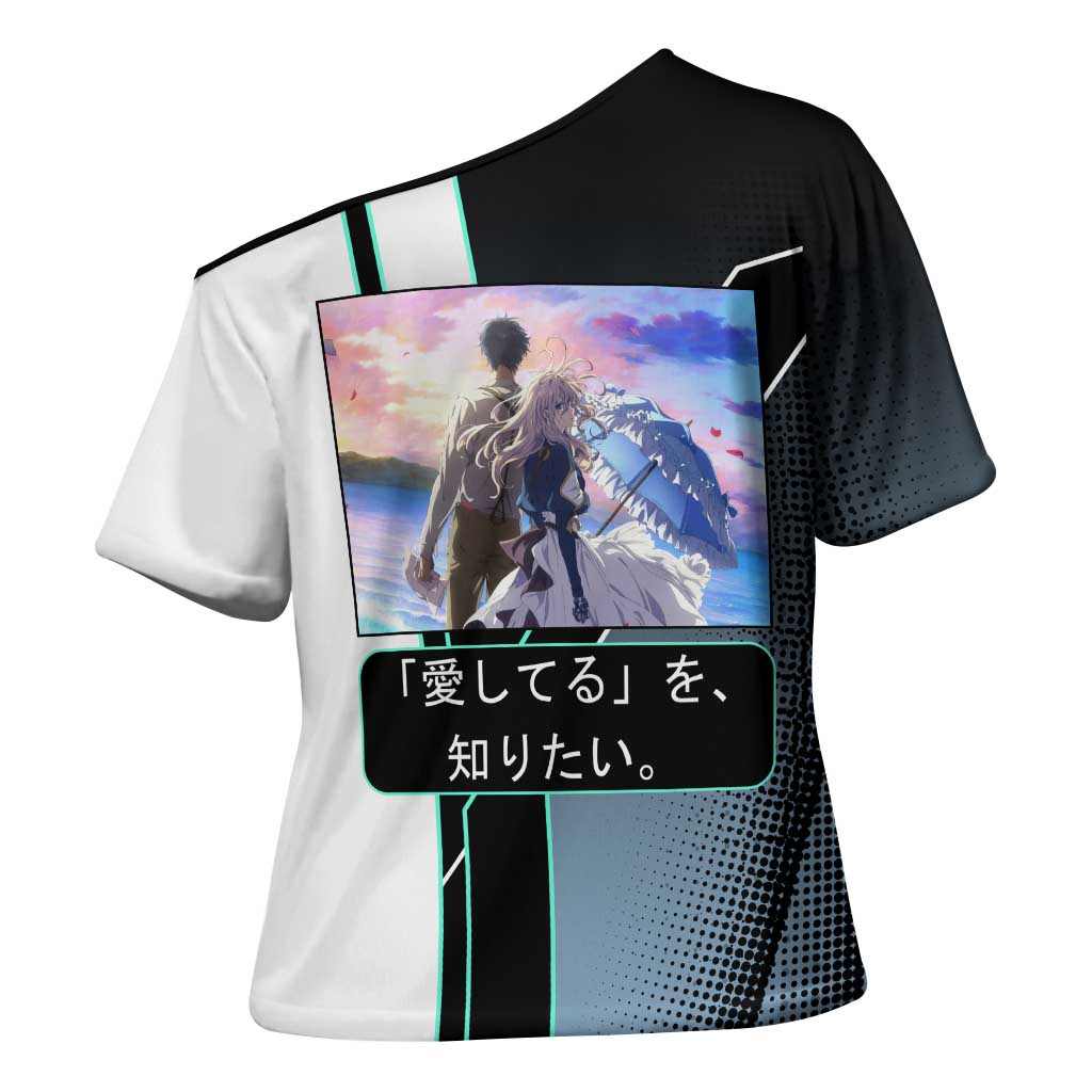 Violet Evergarden Cross Shoulder Shirt Emotional Anime Romanticism Style
