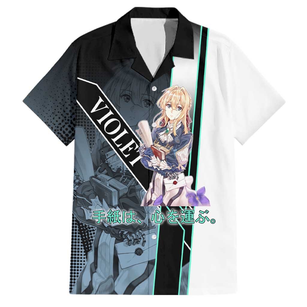 Violet Evergarden Family Matching Puletasi and Hawaiian Shirt Emotional Anime Romanticism Style