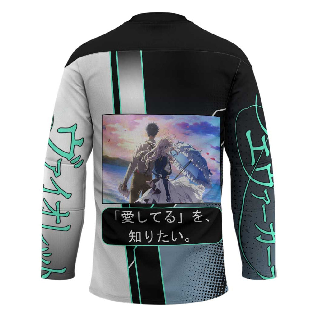Violet Evergarden Hockey Jersey Emotional Anime Romanticism Style