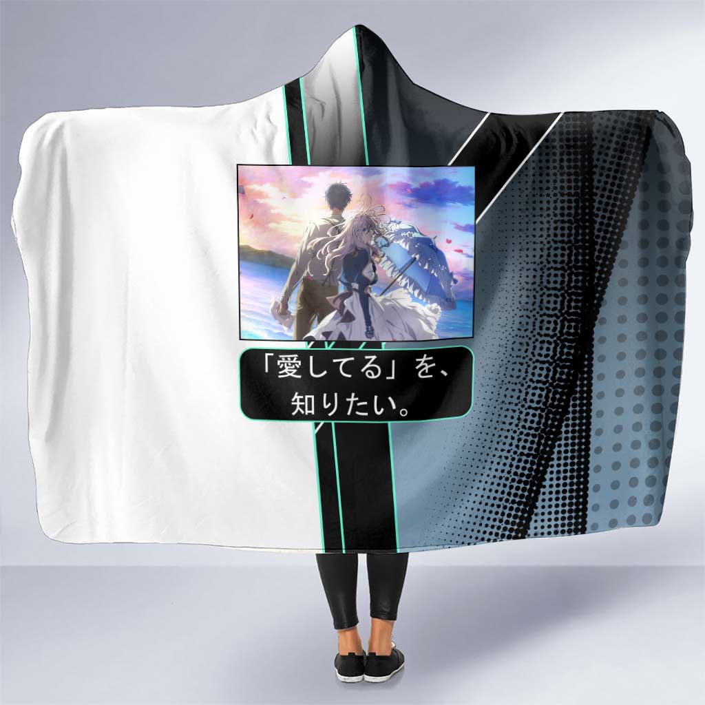 Violet Evergarden Hooded Blanket Emotional Anime Romanticism Style