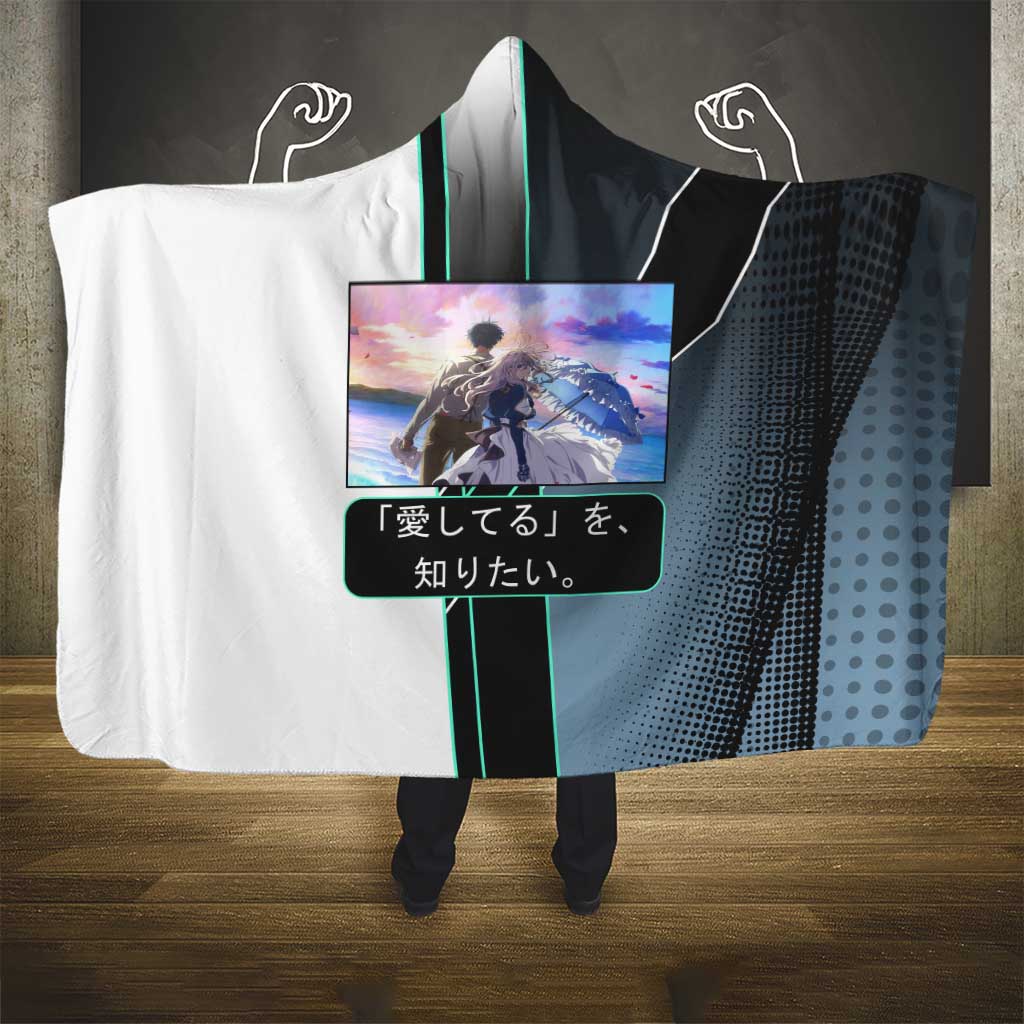 Violet Evergarden Hooded Blanket Emotional Anime Romanticism Style