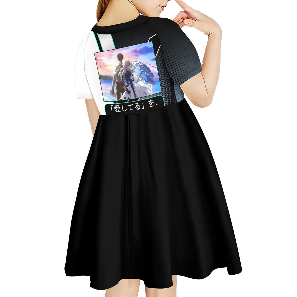 Violet Evergarden Kid Short Sleeve Dress Emotional Anime Romanticism Style