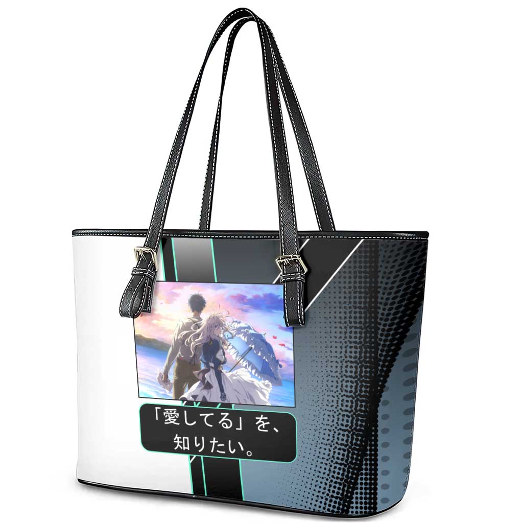 Violet Evergarden Leather Tote Bag Emotional Anime Romanticism Style