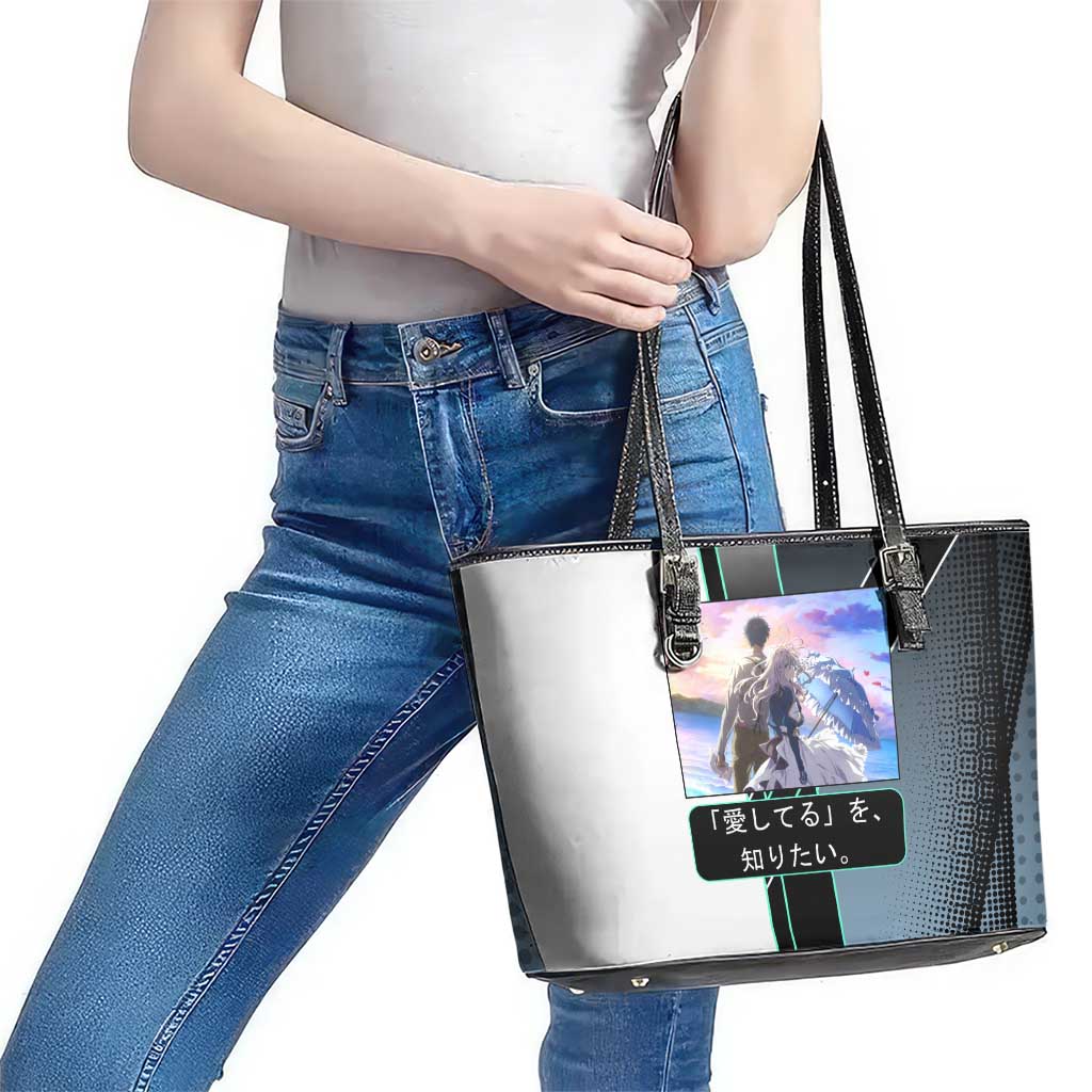 Violet Evergarden Leather Tote Bag Emotional Anime Romanticism Style