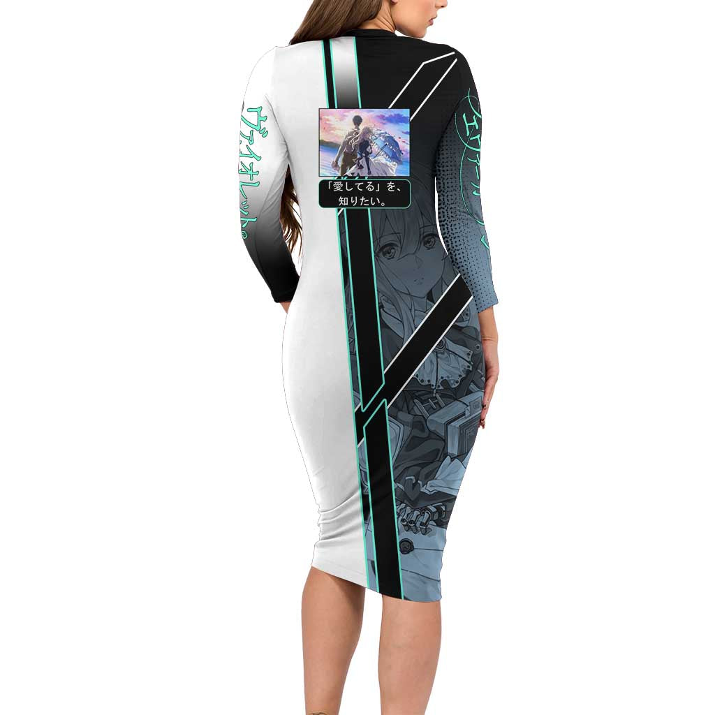 Violet Evergarden Long Sleeve Bodycon Dress Emotional Anime Romanticism Style