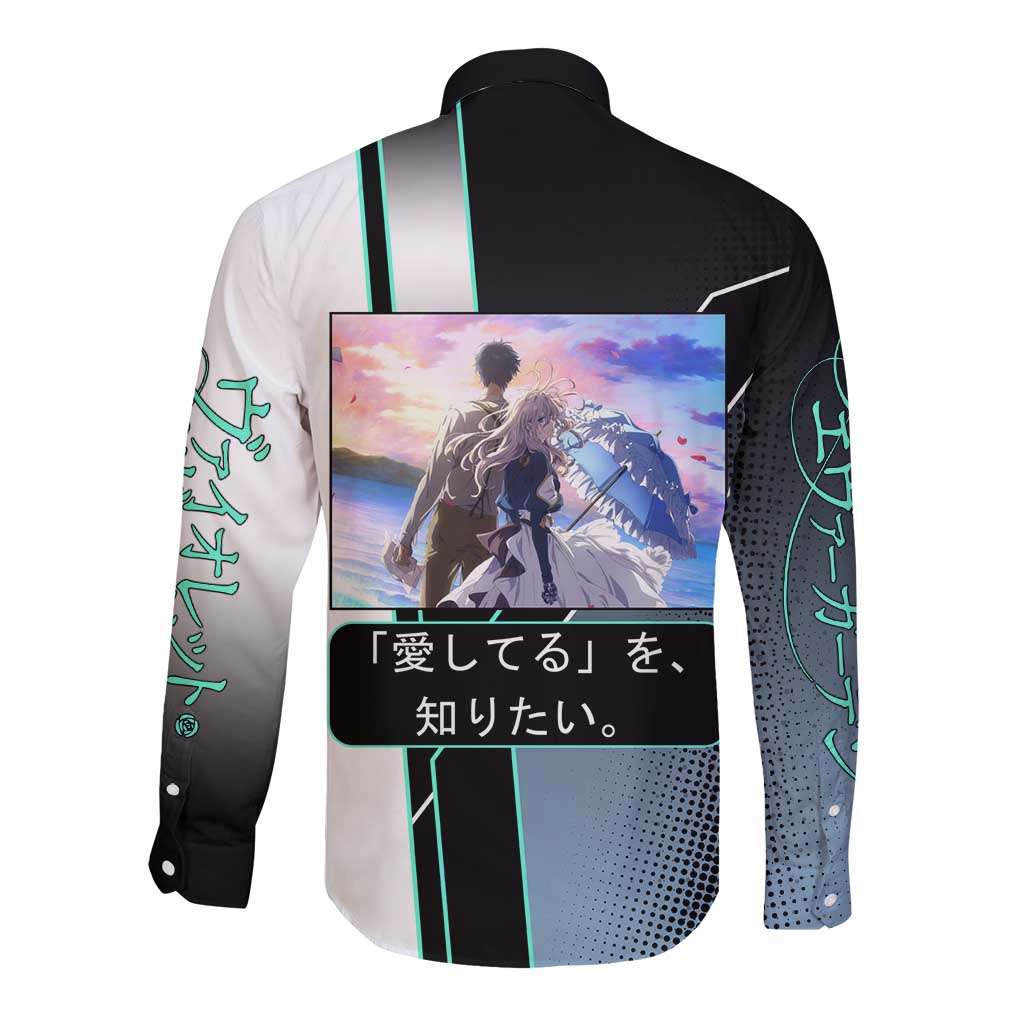 Violet Evergarden Long Sleeve Button Shirt Emotional Anime Romanticism Style