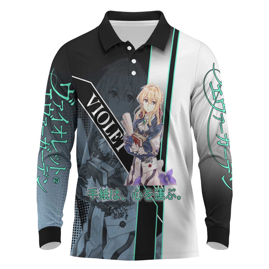 Violet Evergarden Long Sleeve Polo Shirt Emotional Anime Romanticism Style