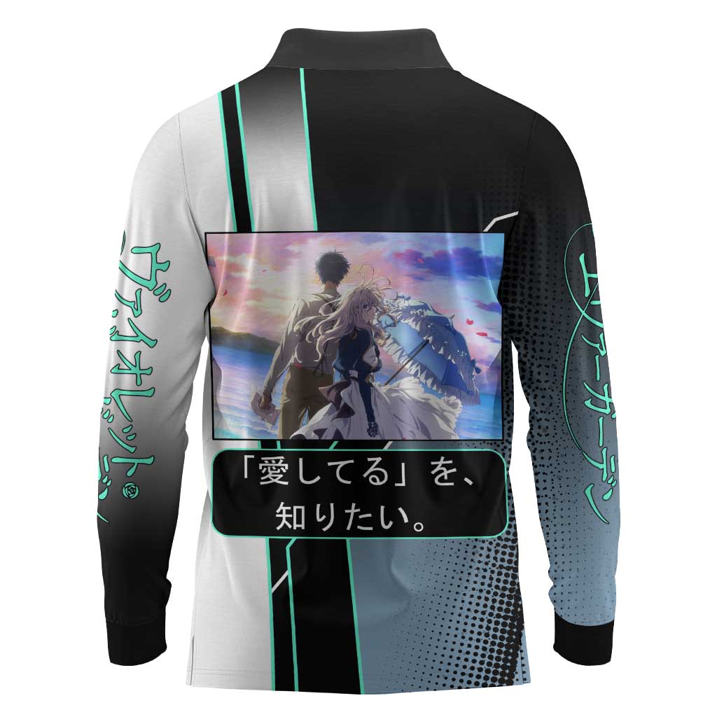 Violet Evergarden Long Sleeve Polo Shirt Emotional Anime Romanticism Style