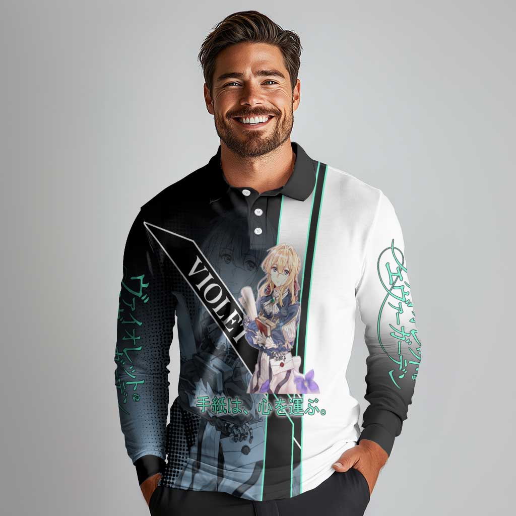 Violet Evergarden Long Sleeve Polo Shirt Emotional Anime Romanticism Style