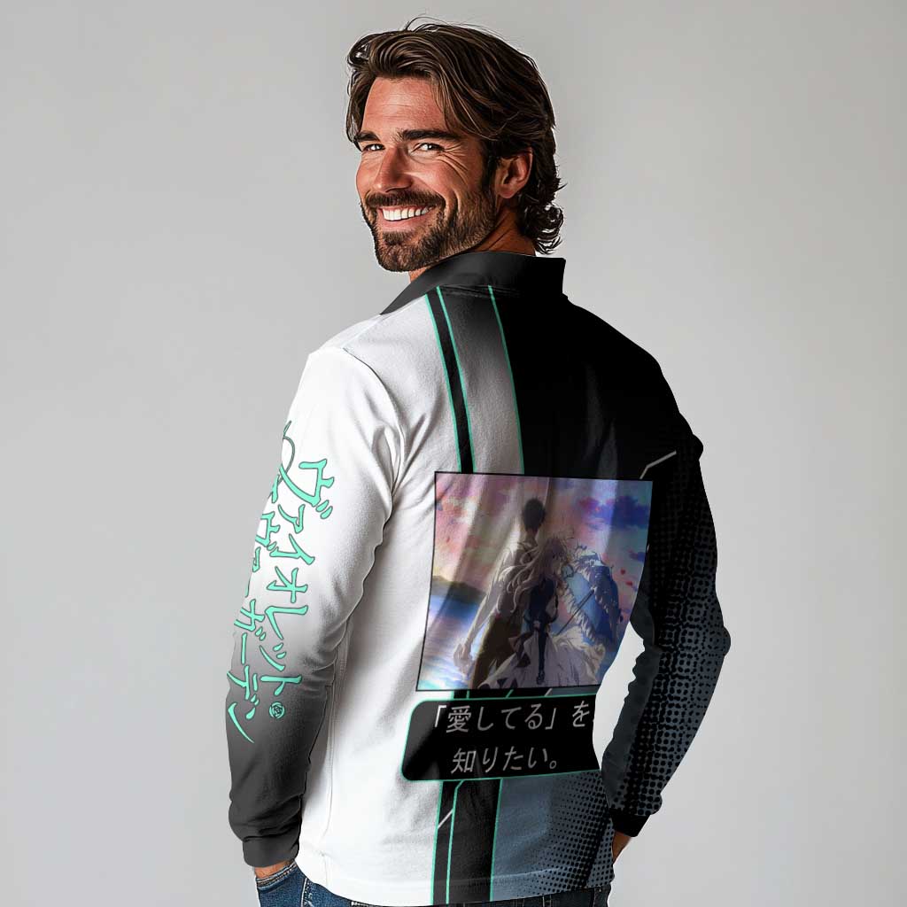 Violet Evergarden Long Sleeve Polo Shirt Emotional Anime Romanticism Style