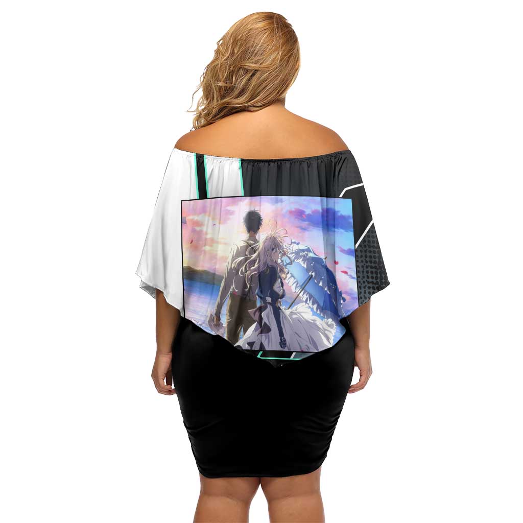 Violet Evergarden Off Shoulder Short Dress Emotional Anime Romanticism Style