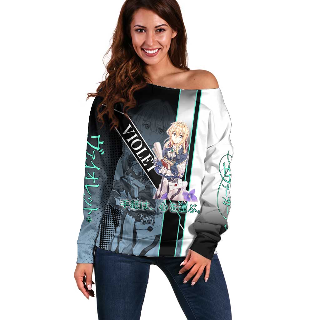 Violet Evergarden Off Shoulder Sweater Emotional Anime Romanticism Style