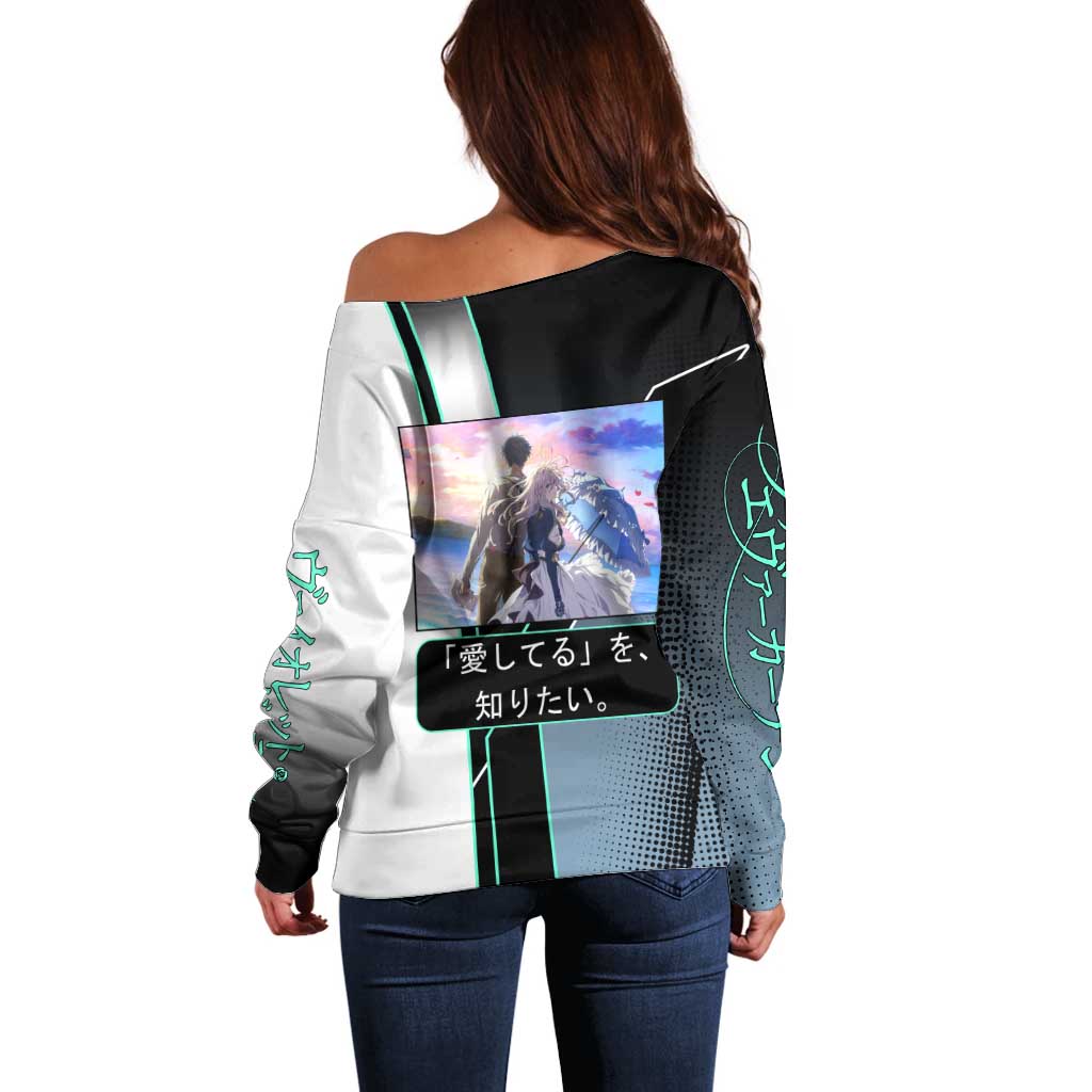 Violet Evergarden Off Shoulder Sweater Emotional Anime Romanticism Style