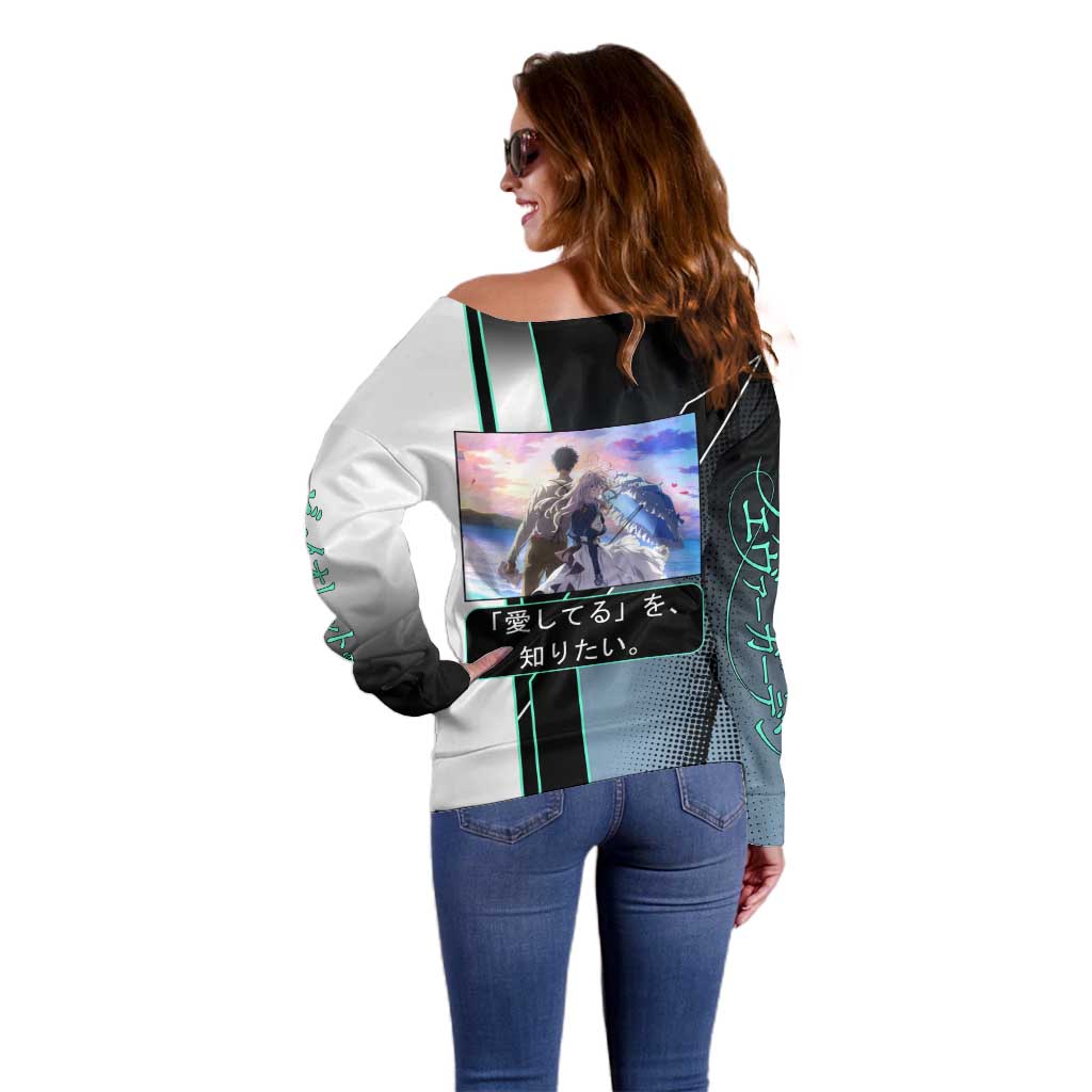 Violet Evergarden Off Shoulder Sweater Emotional Anime Romanticism Style