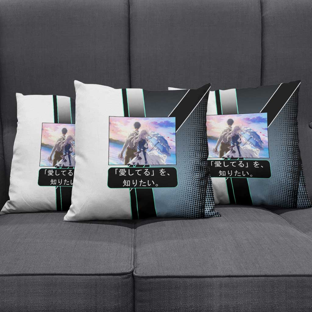 Violet Evergarden Pillow Cover Emotional Anime Romanticism Style