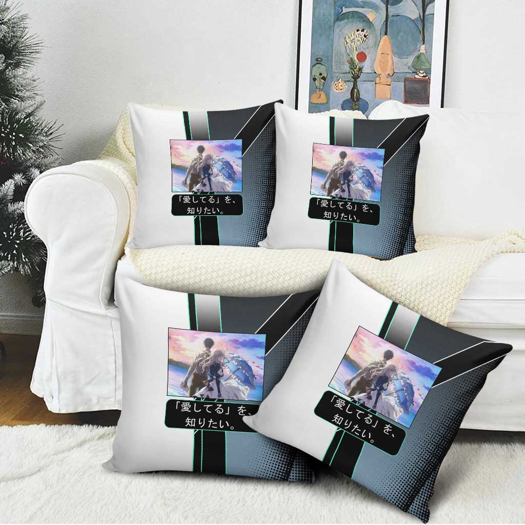 Violet Evergarden Pillow Cover Emotional Anime Romanticism Style