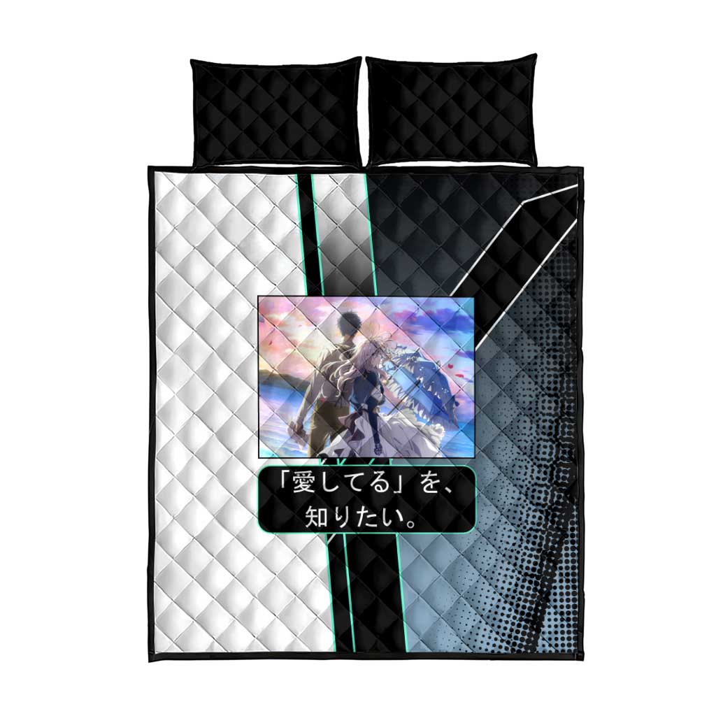 Violet Evergarden Quilt Bed Set Emotional Anime Romanticism Style