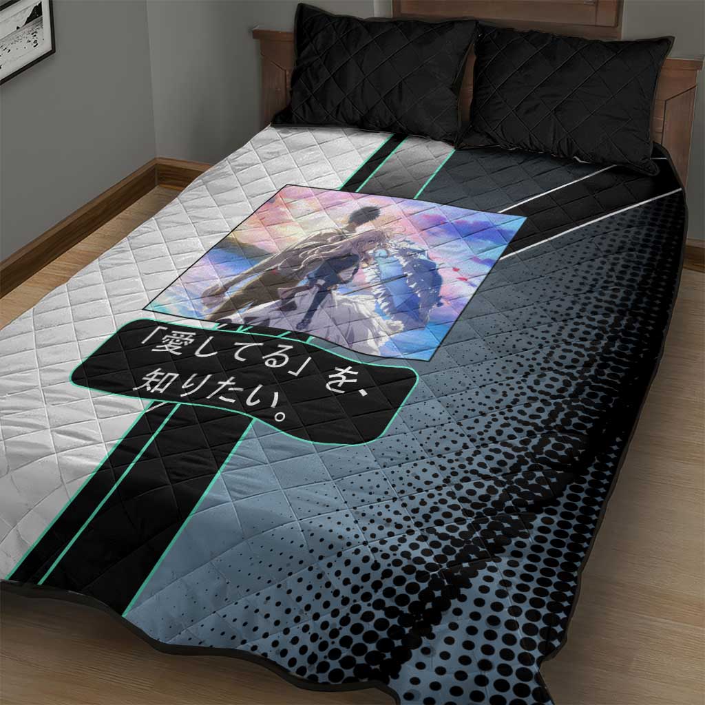 Violet Evergarden Quilt Bed Set Emotional Anime Romanticism Style