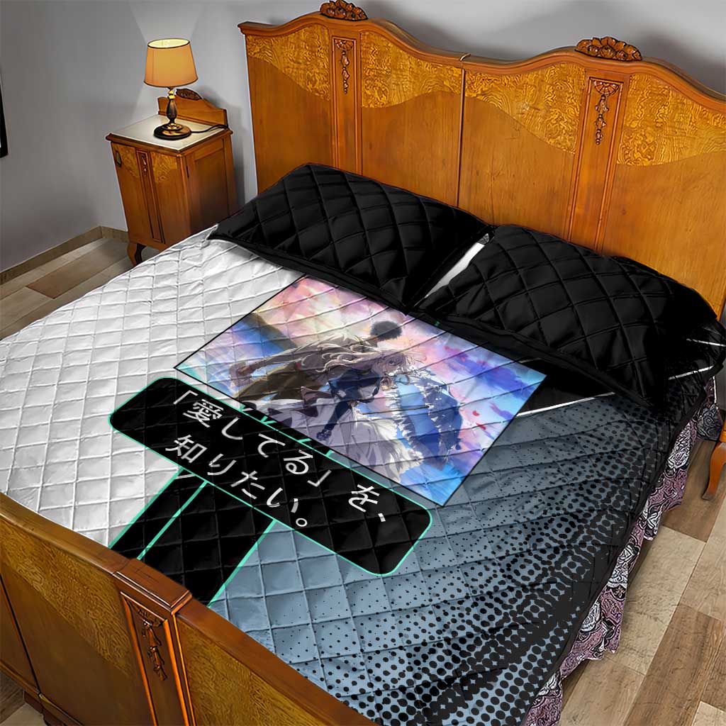 Violet Evergarden Quilt Bed Set Emotional Anime Romanticism Style