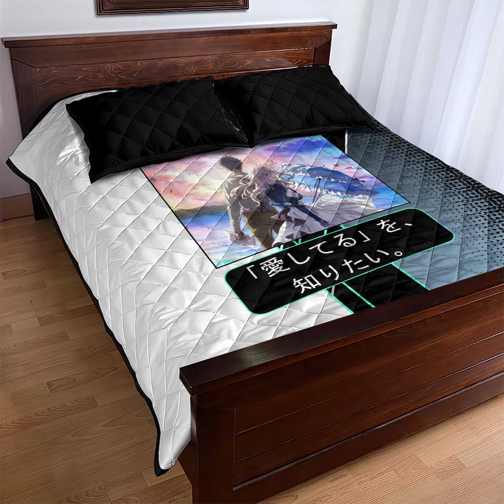 Violet Evergarden Quilt Bed Set Emotional Anime Romanticism Style