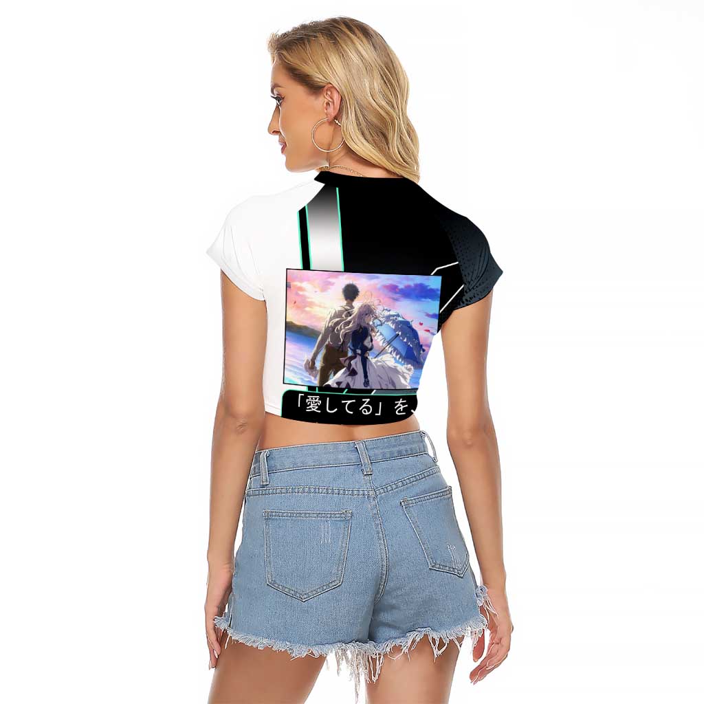 Violet Evergarden Raglan Cropped T Shirt Emotional Anime Romanticism Style