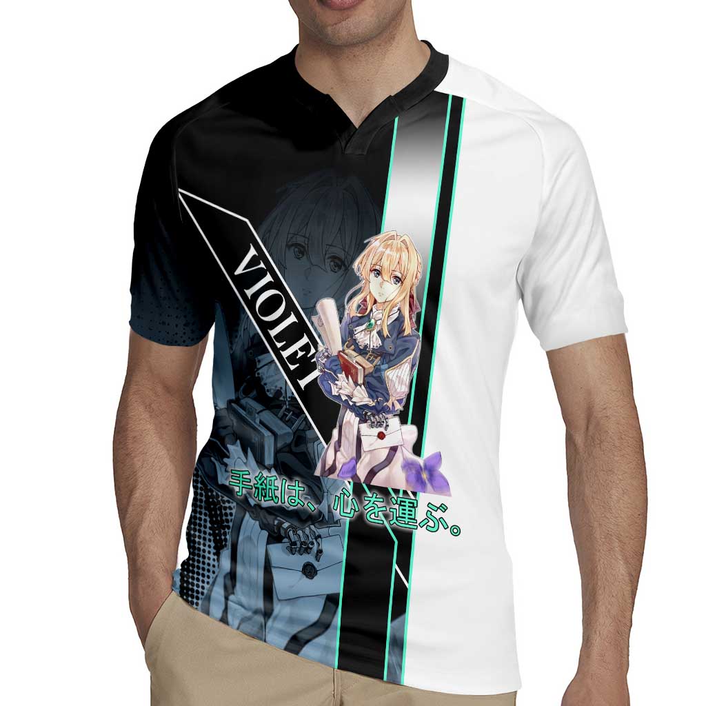 Violet Evergarden Rugby Jersey Emotional Anime Romanticism Style